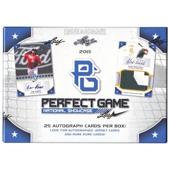2015 Leaf Perfect Game National Showcase Baseball Hobby Box