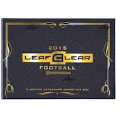 2015 Leaf Clear Football Hobby Box (Reed Buy)
