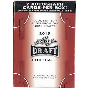 2015 Leaf Draft Football 20-Pack Box (Two Autographs Per Box!)
