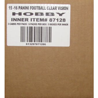 2015 Panini Clear Vision Football Hobby 9-Box Case