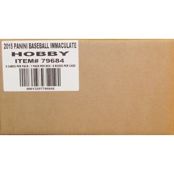 2015 Panini Immaculate Baseball Hobby 8-Box Case