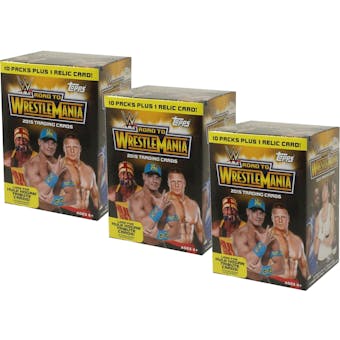 2015 Topps Road to Wrestlemania Wrestling 10-Pack Box (Lot of 3)