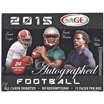 2015 Sage Autographed Football Hobby Box