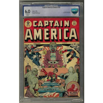 Captain America Comics #35 CBCS 6.0 (OW-W) *16-2BAA072-046*