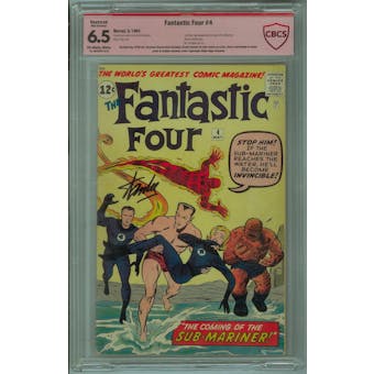 Fantastic Four #4 CBCS 6.5 (OW-W) Restored *16-4625FF4-010* Signature Series Stan Lee