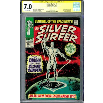 Silver Surfer #1 CGC 7.0 Stan Lee Signature Series (OW) *1601249004*