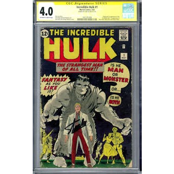 Incredible Hulk #1 CGC 4.0 Stan Lee Signature Series (OW-W) *1601291008*