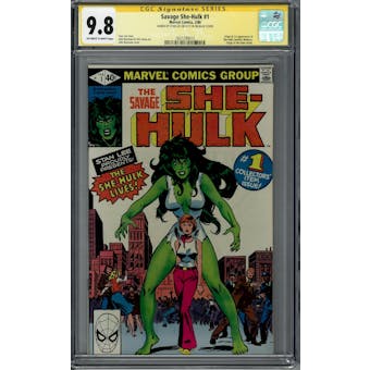 Savage She-Hulk #1 CGC 9.8 Stan Lee Signature Series (OW-W) *1601299015*