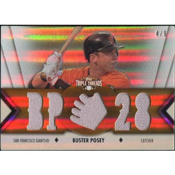 2012  Topps Triple Threads Relics Gold #TTR145 Buster Posey 4/9