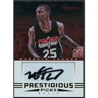 2012/13 Prestige Prestigious Picks Signatures #73 Marquis Teague Autograph