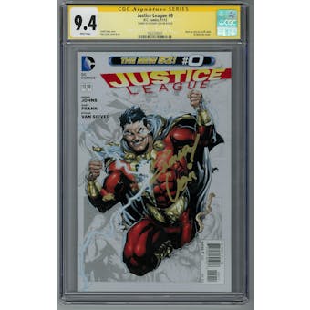 Justice league #0 CGC 9.4 (W) Signed By Zachary Levi *1602230001* SIG - (Hit Parade Inventory)