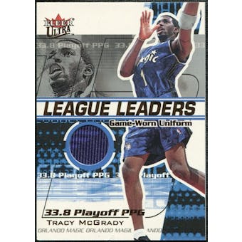 2001/02 Fleer Ultra League Leaders Game Worn #8 Tracy McGrady /450
