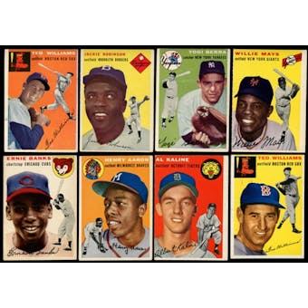 1954 Topps Baseball Near Complete Set (EX)
