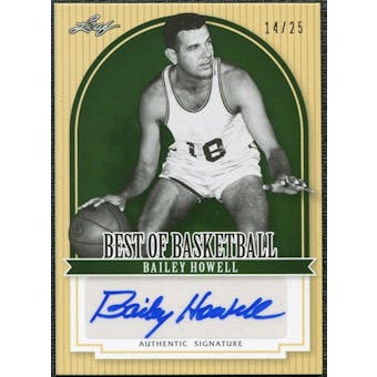 2011/12 Leaf Best of Basketball Autographs Green #BH1 Bailey Howell /25