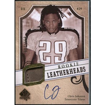 2008 Upper Deck SP Authentic Rookie Leatherheads Autographs #LHCJ Chris Johnson 2/150
