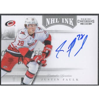 2011/12 Panini Contenders #9 Justin Faulk NHL Ink Auto