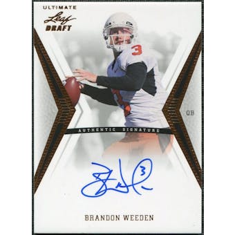2012 Leaf Ultimate Draft #BW1 Brandon Weeden Autograph