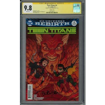 Teen Titans #4 Variant Cover CGC 9.8 Chris Burnham Signature Series (W)
