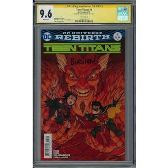 Teen Titans #4 Variant Cover CGC 9.6 Chris Burnham Signature Series (W)