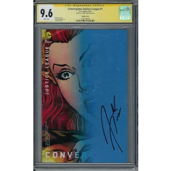 Convergence Justice League #1 Variant Cover CGC 9.6 Frank Tieri Signature Series (W)