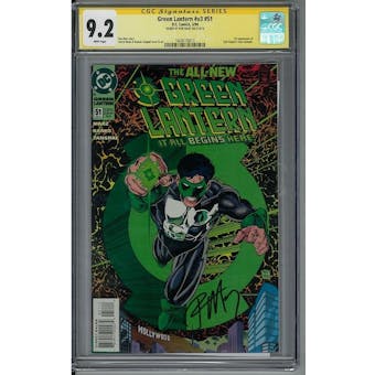 Green Lantern #v3 #51 CGC 9.2 Ron Marz Signature Series (W)