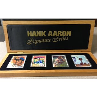 Hank Aaron Signature Series Porcelain Baseball Card Collection Auto #030/755