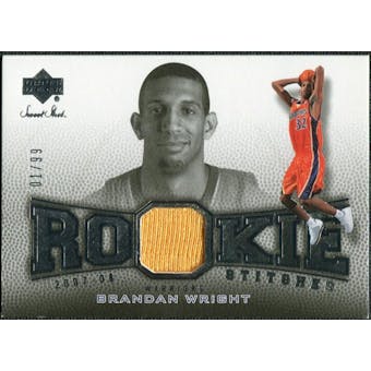 2007/08 Upper Deck Sweet Shot Rookie Stitches #BW Brandan Wright /99