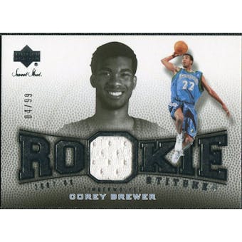 2007/08 Upper Deck Sweet Shot Rookie Stitches #CB Corey Brewer /99