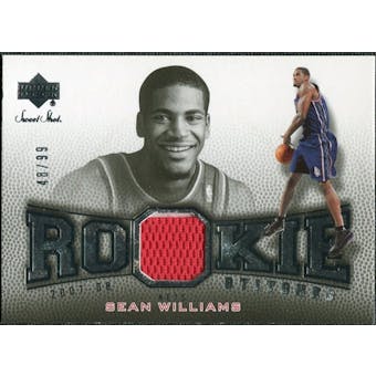2007/08 Upper Deck Sweet Shot Rookie Stitches #SW Sean Williams /99