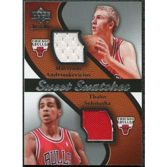 2007/08 Upper Deck Sweet Shot Sweet Swatches Dual #AS Martynas Andriuskevicius Thabo Sefolosha
