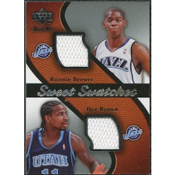 2007/08 Upper Deck Sweet Shot Sweet Swatches Dual #RD Ronnie Brewer Dee Brown