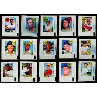 1969 Topps Baseball Decals Near Complete Set