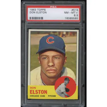 1963 Topps Baseball #515 Don Elston PSA 8.5 (NM-MT) *5585
