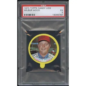 1973 Topps Baseball Candy Lids Wilbur Wood PSA 5 (EX) *5787