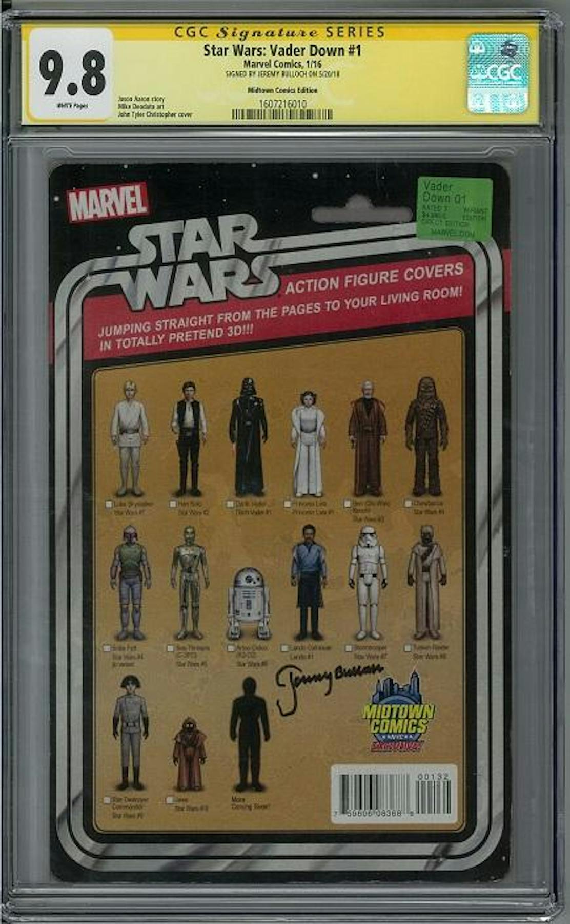 Star Wars Vader Down 1 Cgc 9 8 Bulloch Signature Series W