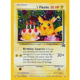 Pokemon Promo Single Birthday Pikachu #24 - NEAR MINT (NM)
