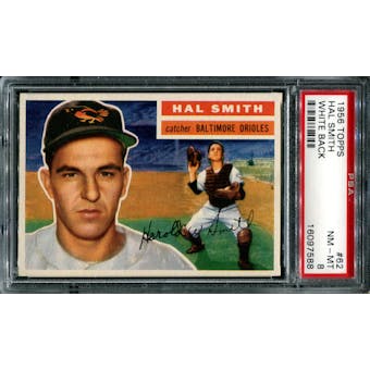 1956 Topps Baseball #62 Hal Smith PSA 8 (NM-MT) *7588