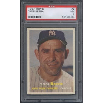 1957 Topps Baseball #2 Yogi Berra PSA 7 (NM) *0933