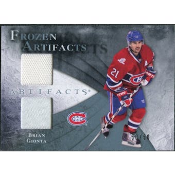 2010/11 Upper Deck Artifacts Frozen Artifacts Jersey Patch Blue #FABG Brian Gionta /50