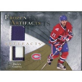 2010/11 Upper Deck Artifacts Frozen Artifacts Jersey Patch Gold #FABG Brian Gionta 13/15