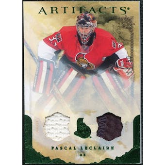 2010/11 Upper Deck Artifacts Jerseys Patches Emerald #14 Pascal Leclaire /50