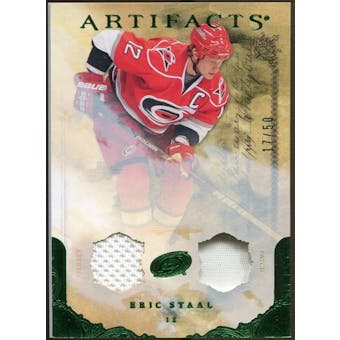 2010/11 Upper Deck Artifacts Jerseys Patches Emerald #53 Eric Staal /50