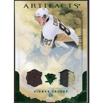 2010/11 Upper Deck Artifacts Jerseys Patches Emerald #62 Sidney Crosby 14/50