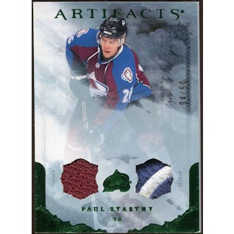 2010/11 Upper Deck Artifacts Jerseys Patches Emerald #66 Paul Stastny 4/50