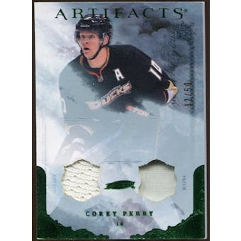 2010/11 Upper Deck Artifacts Jerseys Patches Emerald #82 Corey Perry /50