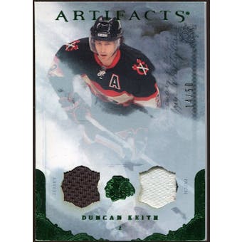 2010/11 Upper Deck Artifacts Jerseys Patches Emerald #92 Duncan Keith /50