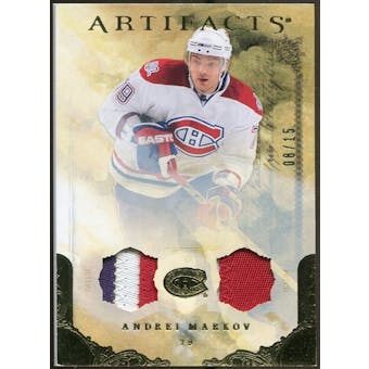 2010/11 Upper Deck Artifacts Jerseys Patches Gold #31 Andrei Markov 8/15
