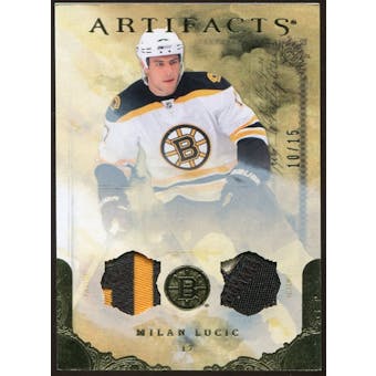 2010/11 Upper Deck Artifacts Jerseys Patches Gold #45 Milan Lucic 10/15