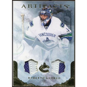 2010/11 Upper Deck Artifacts Jerseys Patches Gold #61 Roberto Luongo 4/15