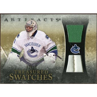 2010/11 Upper Deck Artifacts Treasured Swatches Jersey Patch Gold #TSRL Roberto Luongo 2/15